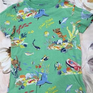 Ralph Lauren Mint Green Ocean Graphic Tee